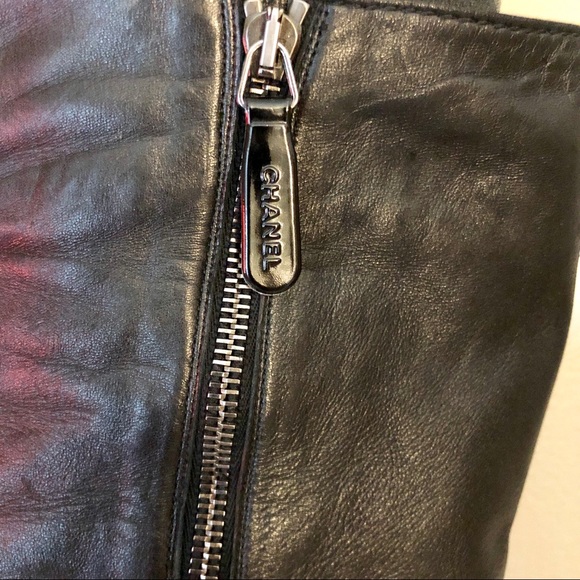 Chanel Leather Over-The-Knee Boots - Picture 6 of 8